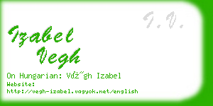 izabel vegh business card